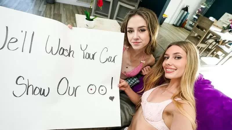 Daisy Fox, Emily Jade Bikini Carwash Porn Video