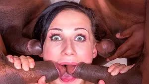Nicole Love Enjoys Interracial Gangbang Porn Video